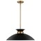 Nuvo Perkins 1-Light Medium Pendant - Matte Black with Burnished Brass 60/7461 - alternate 4